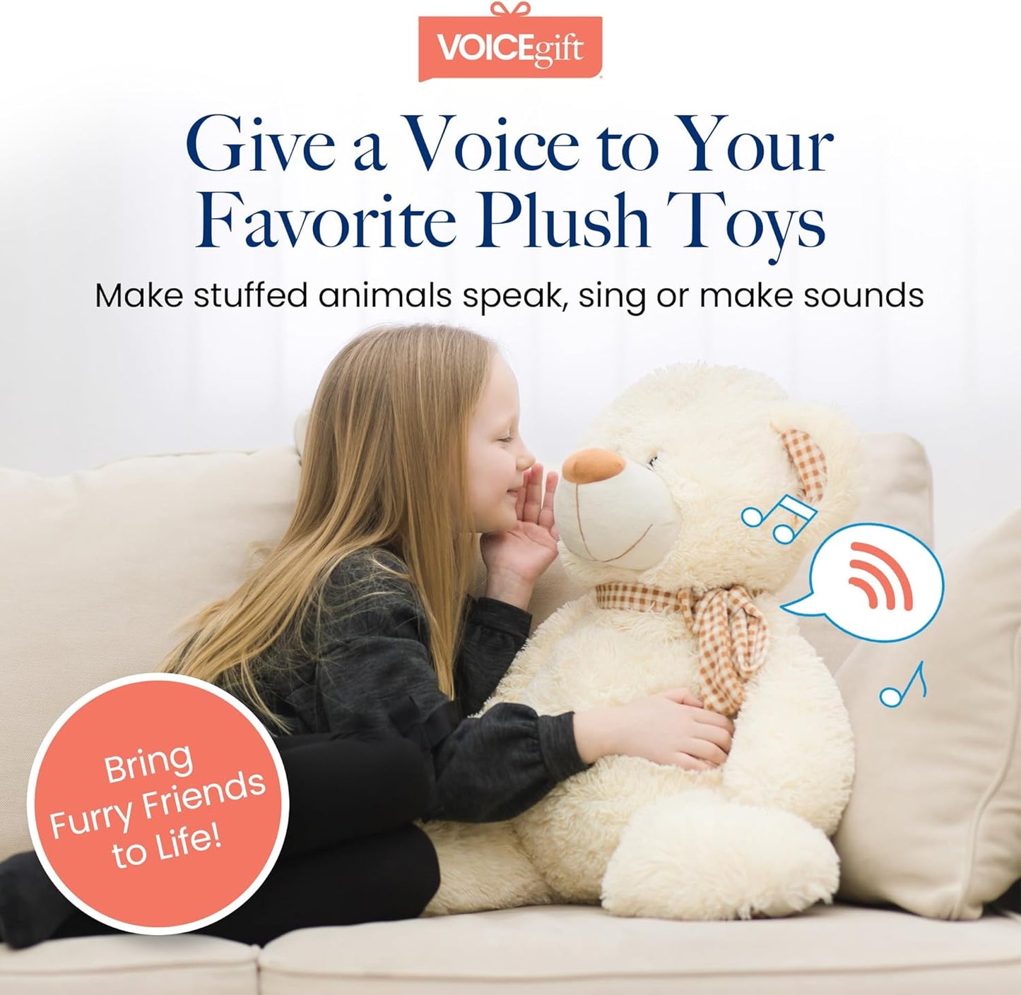 Mini-Me®, Mini Recorder for Plush Toys, Pillows, Quilts & Back to School Crafts | 60-Second Multi-Message Custom Audio for DIY Gifting & Classroom Projects - 1 Pack