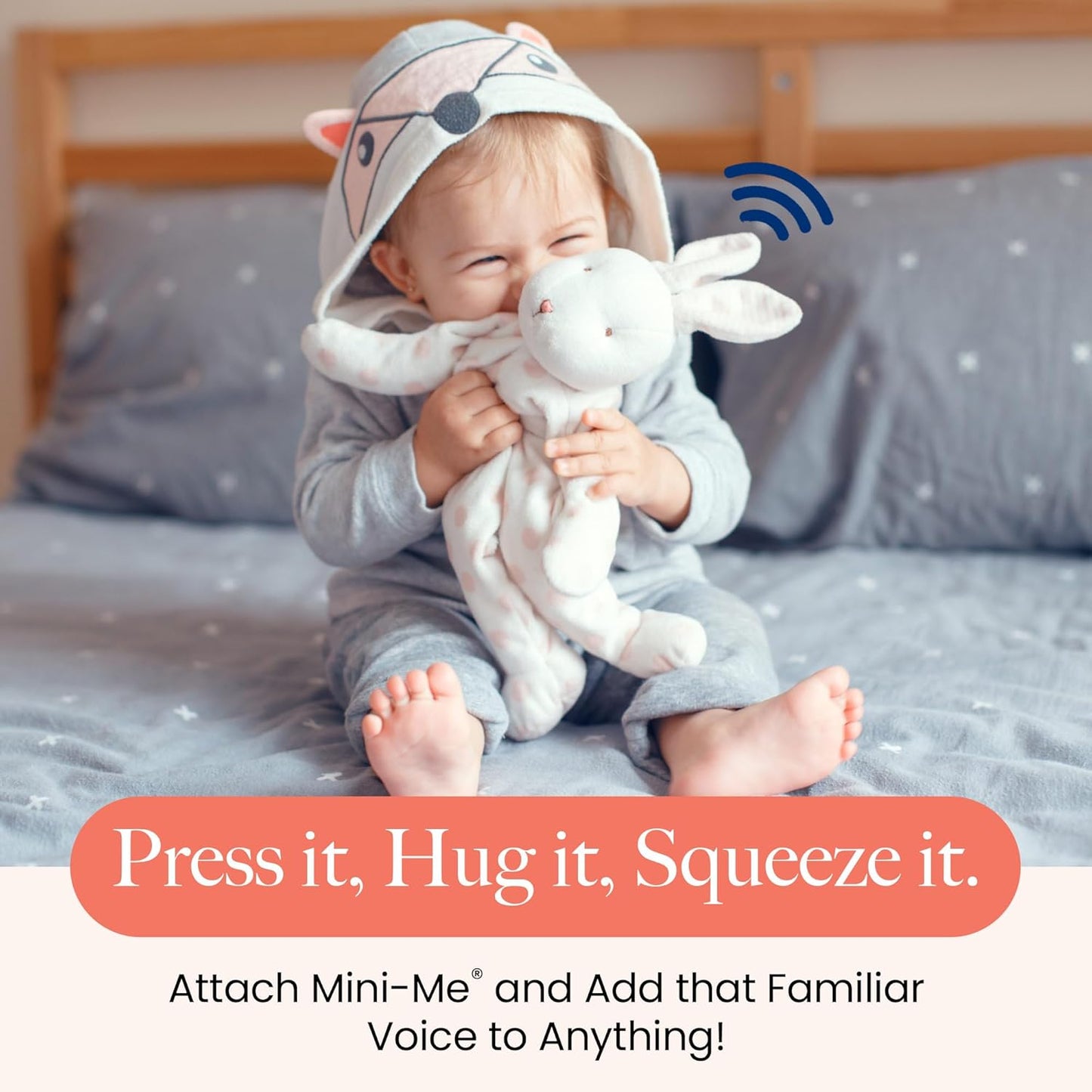 Mini-Me®, Mini Recorder for Plush Toys, Pillows, Quilts & Back to School Crafts | 60-Second Multi-Message Custom Audio for DIY Gifting & Classroom Projects - 1 Pack