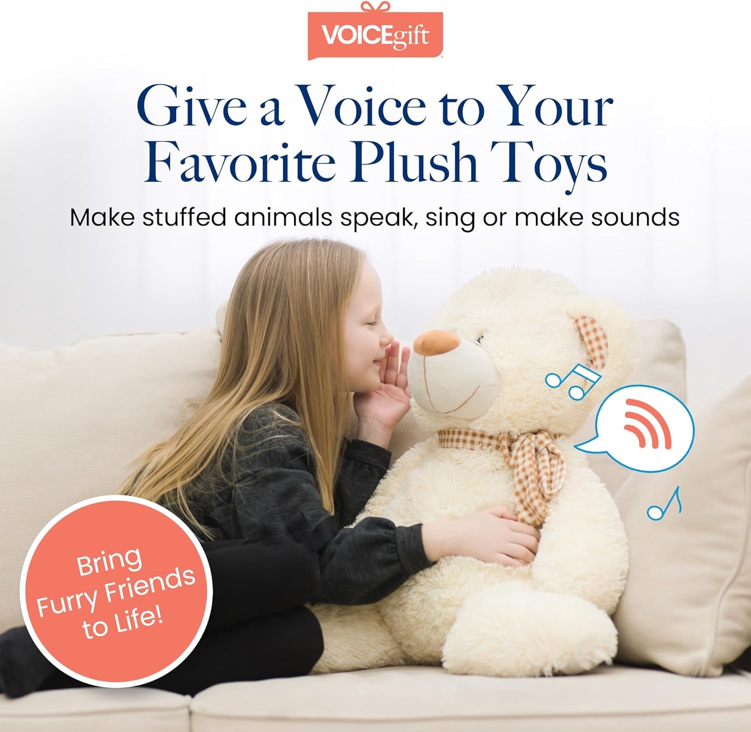 Mini-Me®, Mini Recorder for Plush Toys, Pillows, Quilts & Back to School Crafts | 60-Second Multi-Message Custom Audio for DIY Gifting & Classroom Projects - 1 Pack